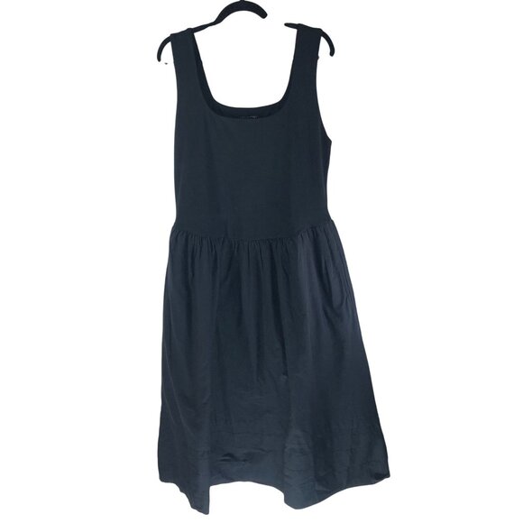 J Crew Drop-Waist Mixy Dress Pockets Sleeveless Black XLT Tall - Picture 4 of 8